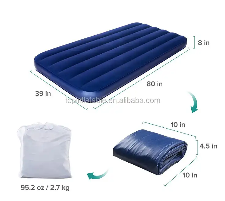 Intex небольшой классический надувной матрас для кемпинга, надувной матрас королевского размера