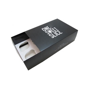 Logo personalizzato Food Grade Nero Scatola di Fiammiferi Stile Scatole E Inserti Cupcake Scatole di Imballaggio Alimentare - Product Image 3