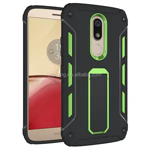 Zware hybrid kickstand stand case voor moto m case cover armor cover