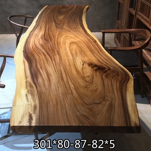 Suar in legno in legno massello tavolo da pranzo top live bordo grezzo naturale noce teak bubuinga zingana in legno lastra - Product Image 2