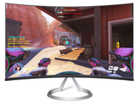Écran incurvé TFT PC Gaming Monitor 24 pouces Résolution 1K/2K Affichage LED sans bordure pour DP 75Hz