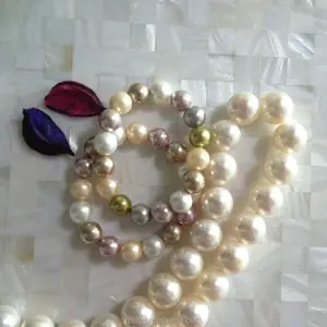 Colored round Imitation shell pearl for bracelet pendant necklace