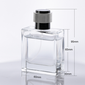 Nhà Máy Bán buôn New rỗng dầu nước hoa <span class=keywords><strong>Atomizer</strong></span> 50ml 100ml rõ ràng vuông chai nước hoa thủy tinh với phun - Product Image 2