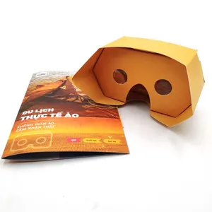 Custom one step pop-up cheap art card 3D Google Cardboard Foldable Portable Vr Glasses