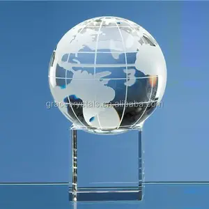 Glas Earth Globe Thema Trofee Crystal Clear Glas Globe