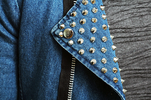 OEM Man <strong>Punk</strong> Biker studded Jeans <strong>Jackets</strong> - Product Image 3
