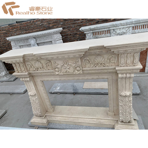 Phong Cách châu âu Đá Cẩm Thạch Màu Be Hiện Đại Mantels Lò Sưởi - Product Image 6