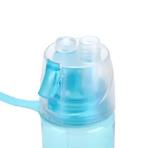 Nuovo prodotto logo personalizzato Spruzzo bere Due scopi bottiglia di acqua di plastica