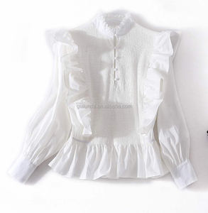 Nuovo modello di <span class=keywords><strong>donna</strong></span> vestiti di moda autunno pianura camicetta - Product Image 1