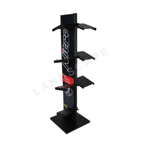 Présentoir de plateau en métal de prix usine/étagère en métal debout de plancher/support d'affichage de casque de moto fait sur commande - Product Image 2