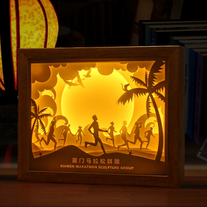 Trực Quan LED Ánh Sáng Âm Nhạc Lớp Ren 3d Laser Cut Hình Ảnh Với Khung - Product Image 3