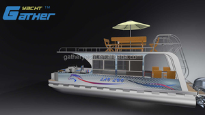 Bateau ponton personnalisé de toutes tailles à vendre - Product Image 2