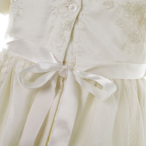 Nuovo Arrivo: Elegante Abito da Battesimo in Pizzo Champagne per Neonati, Vestito Lungo per Cerimonia - Product Image 4