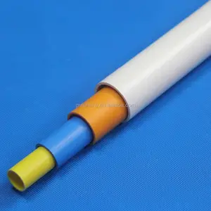 Tubo de pvc cor branca de plástico flexível elétrica coduit tubo de extrusão de plástico