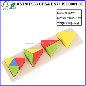 Gioco Educativo Montessori, Puzzle Geometrico 3D, Versione Mosaico di Abbinamento Forme, Giocattoli in Legno per Bambini - Product Image 4