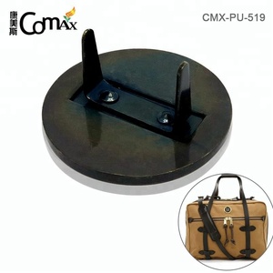 I produttori di etichette con Logo in metallo rotondo su misura per borse, etichetta di targhetta in metallo antico spazzolato per borse - Product Image 3