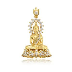 34226 xuping wholesale fashion charm buddha neutral pendant with multi stone