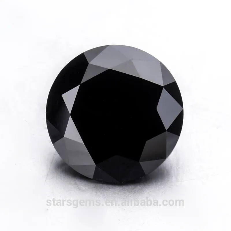 Miglior marchio 1 carato taglio rotondo forma nero grande Moissanite diamante prezzo