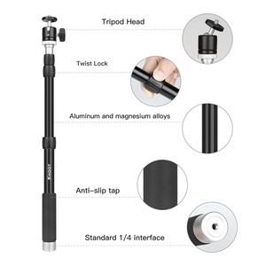 Monópode de cámara <span class=keywords><strong>DSLR</strong></span> con varillas telescópicas de aluminio para fotografiar, para Canon y Nikon con diseño de trípode - Product Image 6