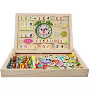 Numero di bambini bastone di apprendimento giocattolo di apprendimento di matematica Montessori di legno box