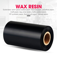 Cinta de resina de cera de transferencia térmica Premium para impresora de etiquetas de código de barras cinta de resina de color de 100mm transferencia térmica
