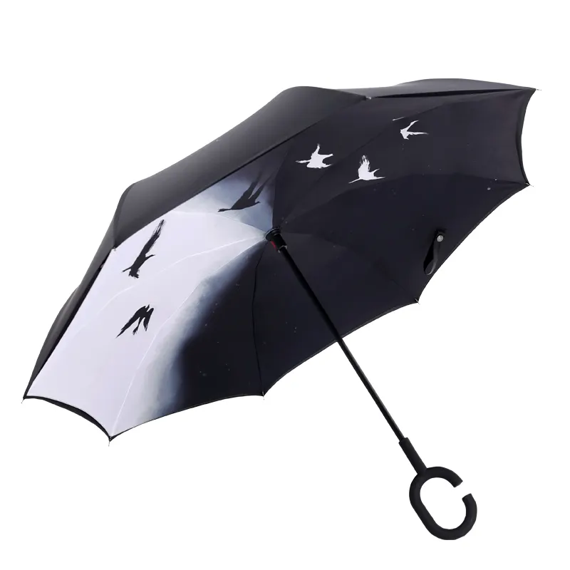 새로운 디자인 좋은 제공 더블 레이어 역방향 거꾸로 우산 거꾸로