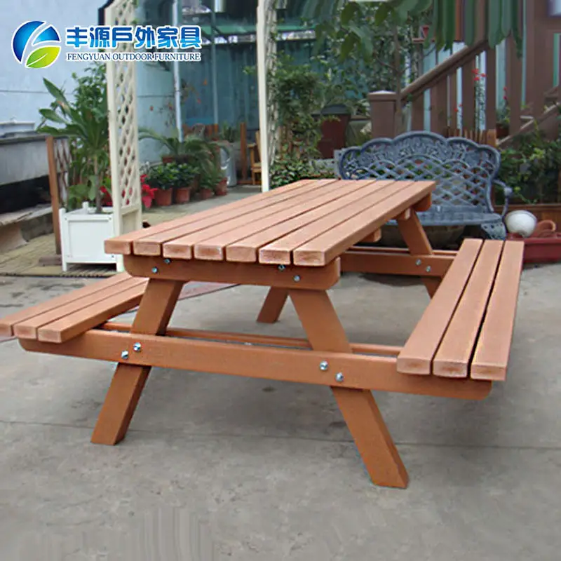 New design wooden picnic garden dining set wooden table and bench for outdoor picnic