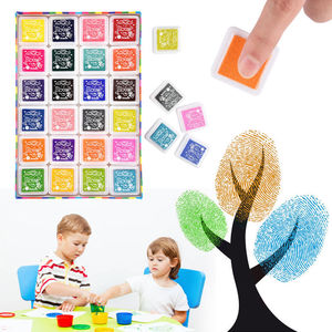 24 couleurs BRICOLAGE Lavable Enfants <span class=keywords><strong>Mousse</strong></span> <span class=keywords><strong>Tampon</strong></span> <span class=keywords><strong>Encreur</strong></span> De <span class=keywords><strong>Tampon</strong></span> <span class=keywords><strong>Encreur</strong></span> D'empreintes Digitales encre Pigmentée Pad - Product Image 4