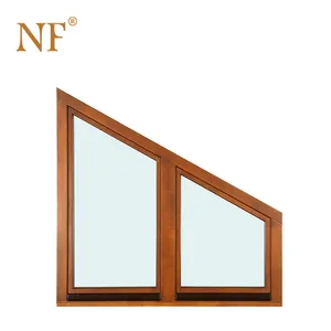 Fenêtre trapézoïdale en aluminium, fenêtre fixe de haute qualité
