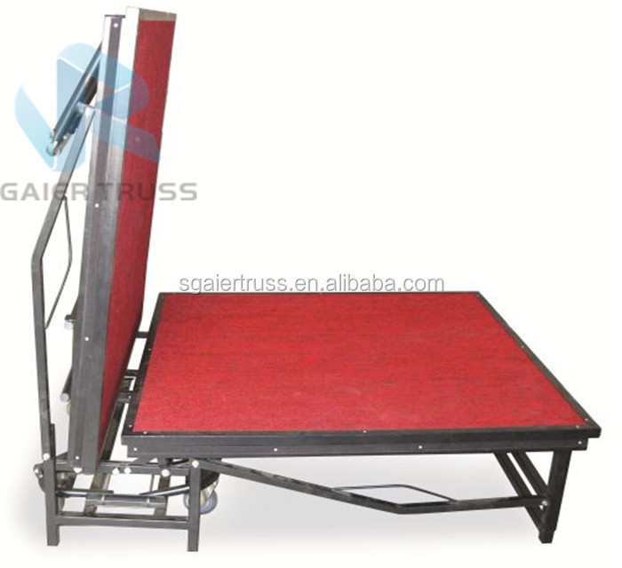Concurrentiel heavy duty portable marionnette rapide en aluminium stade