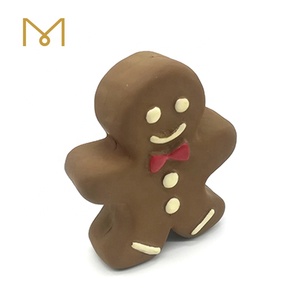 2026 yeni noel öğeleri köpek oyuncak özel Best Seller toksik olmayan Gingerbread adam Pet köpek gıcırtılı çiğnemek oyuncaklar - Product Image 5