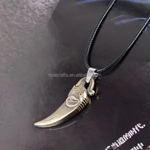 MenのJewelry金属Ivory Elephants Teeth Spike Pendant Necklaces