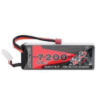 Hardcase Baterai Lipo Isi Ulang Daya, Baterai 50C 2S 7.4V 7200Mah untuk Mobil RC