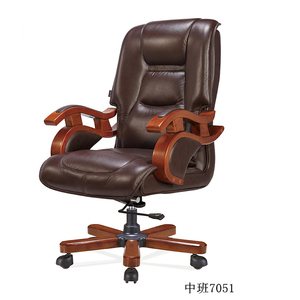 Da cổ điển CEO Ghế văn phòng điều hành Ghế văn phòng gỗ gụ màu từ Quảng Châu - Product Image 2
