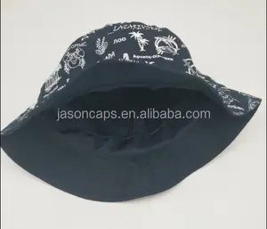 Conception drôle plaine chapeaux de seau de pêcheur de seau chapeau personnalisé seau chapeaux avec logo personnalisé