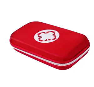 Home Health First Emergency Camping Hiking Outdoor Adventures Red Medical Carrying Kit EVA First Aid Case