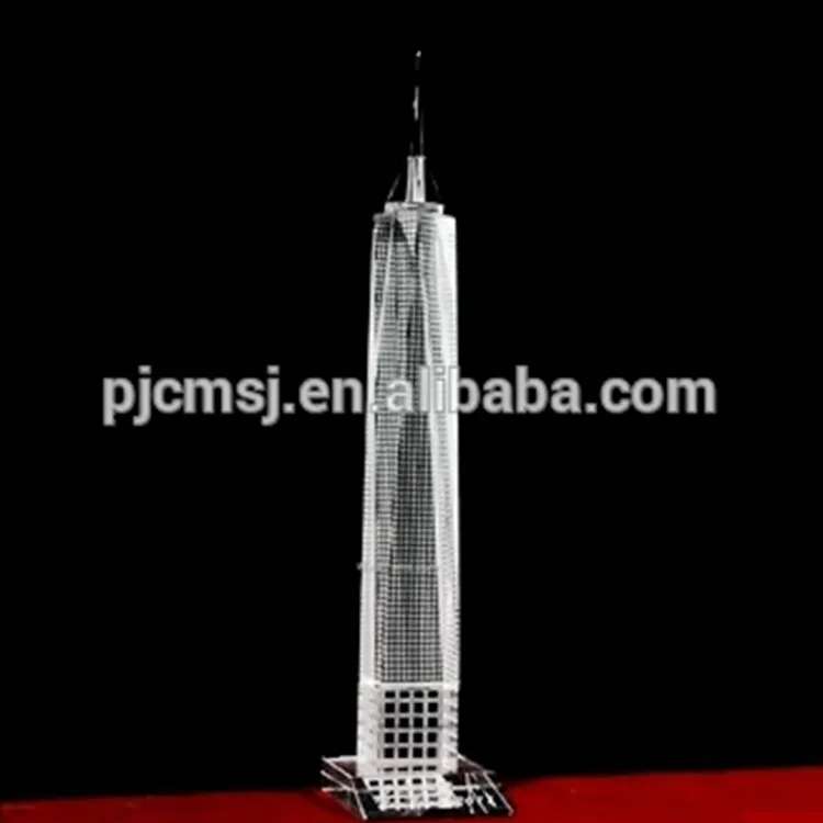 2015 exquisited 3D cristal F Tower modelo, todo el vidrio torre de La Libertad Nueva York recuerdo