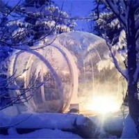 Dôme à bulles gonflable transparent en PVC clair, maison à bulles gonflable de 5 m de diamètre, dôme à bulles gonflable personnalisable pour