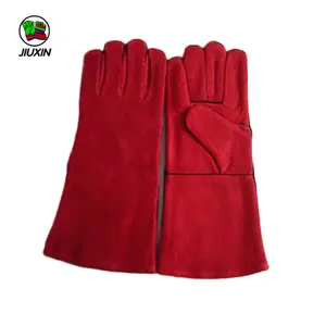 Qualitätsgesicherte Kundenspezifisches Design Rindspaltleder Schweißen Handschuh
