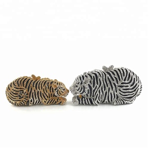 Bolso de noche de lujo con diseño de animales, bolsas de fiesta de cristal con forma de tigre OC3671 - Product Image 3