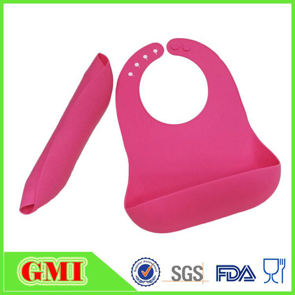 Большой карман силикона малышей bib