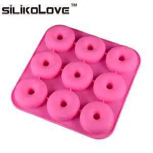 Creatore di stampi per torte a ciambella in Silicone personalizzato a 9 cavità di vendita calda