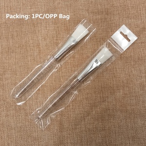 1PC Clear Handle Fiber Foundation Brush Gesichts gesichts schlamm maske Applikator Mask Brush Cosmetic - Product Image 5