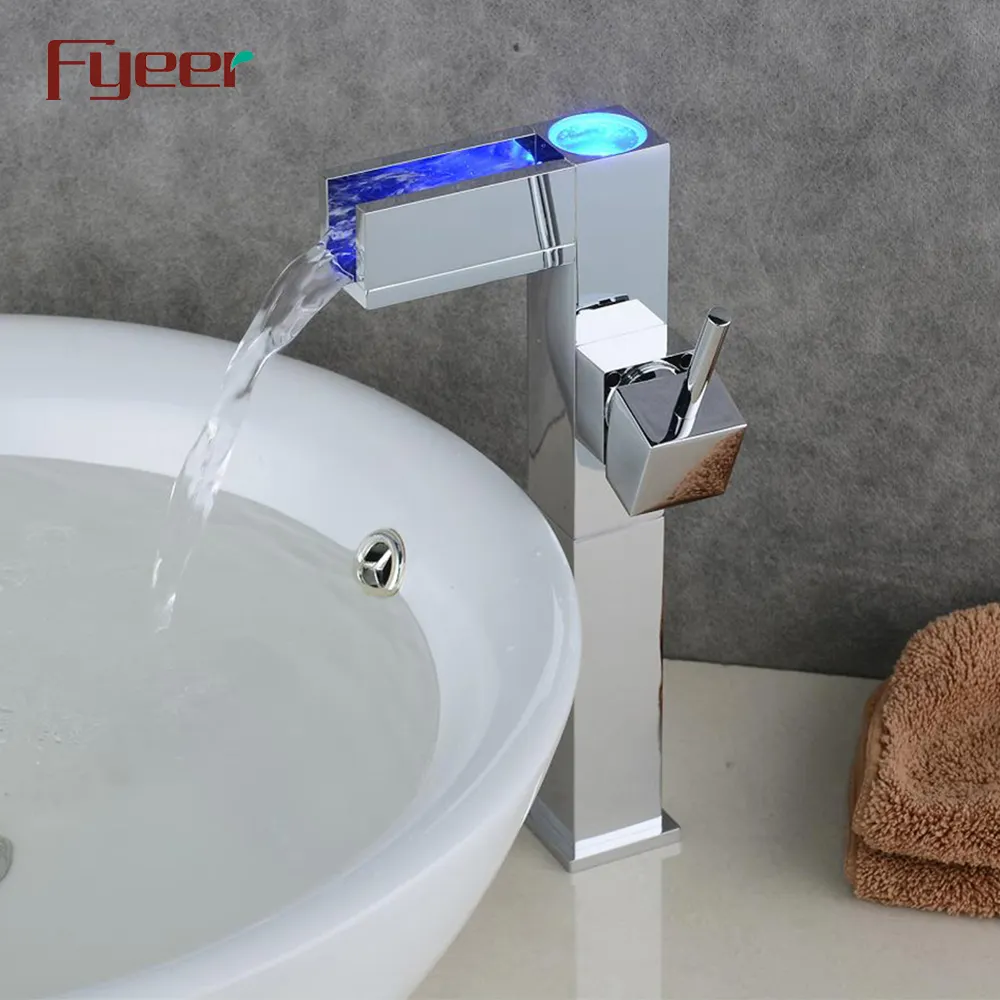 Fyeer LED Basin Faucet 3 Warna Dek Atas Kapal Robinet