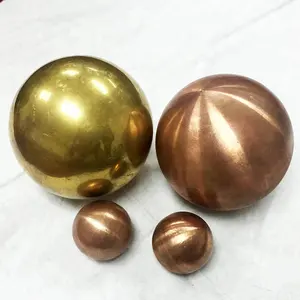 Sphères creuses en laiton et en cuivre pur de grande et petite taille avec trous, billes à roulement - Product Image 1