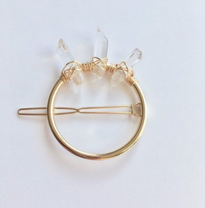 Barrettes en Quartz transparent, épingles à cheveux en pierre de Quartz brut, épingles à cheveux de mariage - Product Image 3