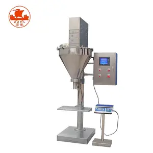 semi automatic dry sachet milk cosmetic chemical Powder Weighing dosing filling and bottle packing machine