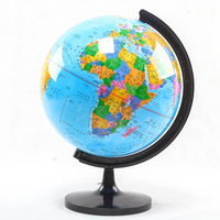 Gelsonlab HSGA-025 Globe terrestre rotatif de bureau classique, globe terrestre interactif pour l'enseignement géographique, carte du monde, 32 cm, bleu