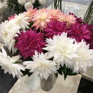 Grandes fleurs de <span class=keywords><strong>dahlia</strong></span> artificielles en latex K-1007 pour la décoration de la maison et fleurs de <span class=keywords><strong>dahlia</strong></span> artificielles au toucher réel - Product Image 2