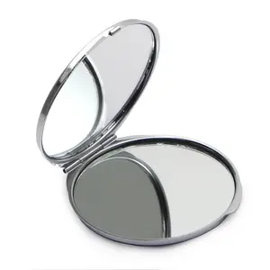 Unionpromo女孩口袋紧凑型圆形化妆镜，双面发光